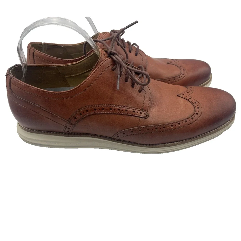 Cole Haan Men’s OriginalGrand Wingtip Oxford Shoes Brown‎ Leather C26471 Sz 13 M